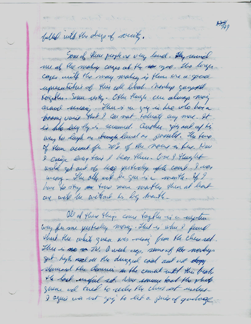 Dr John WorldPeace 2008 Prison Journal